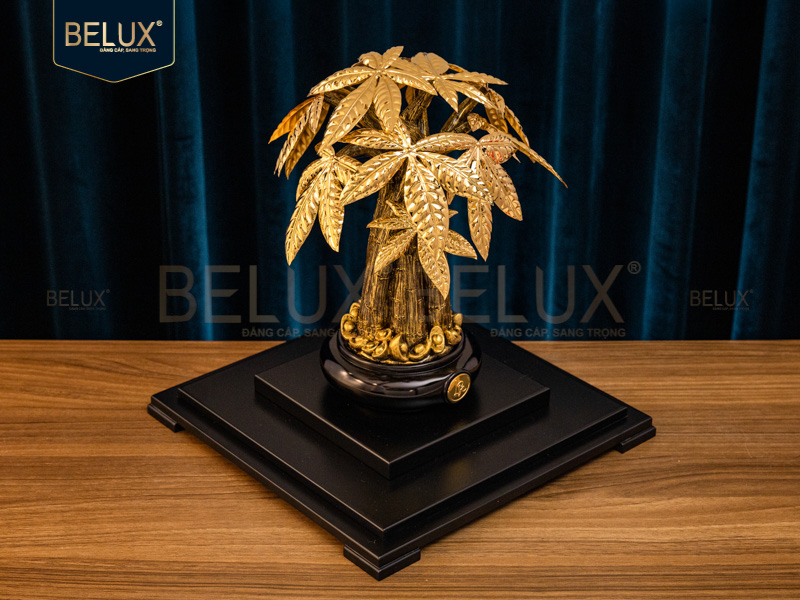 Chậu kim ngân dát vàng 24k cỡ to