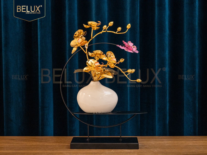 Chậu Lan Bướm Mạ Vàng