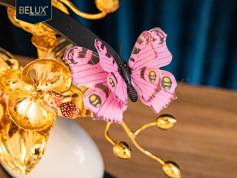 Chậu Lan Bướm Mạ Vàng