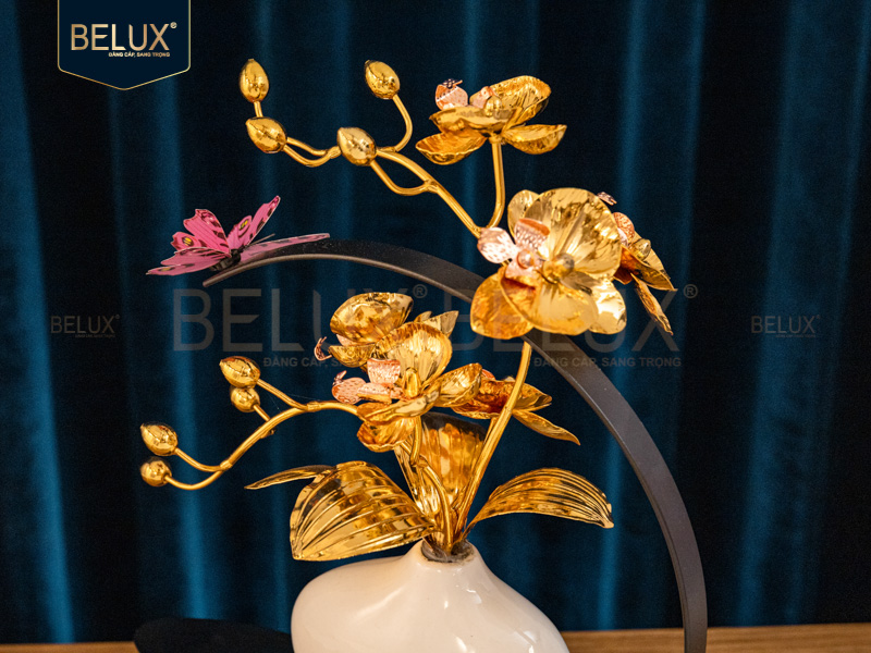 Chậu Lan Bướm Mạ Vàng