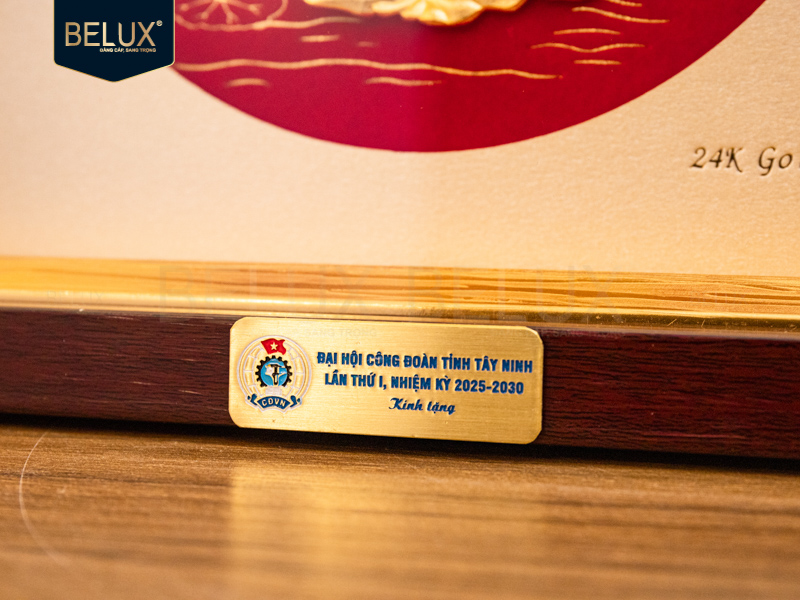 Lô 123 Tranh Cá Chép Hoa Sen Dát Vàng 24k