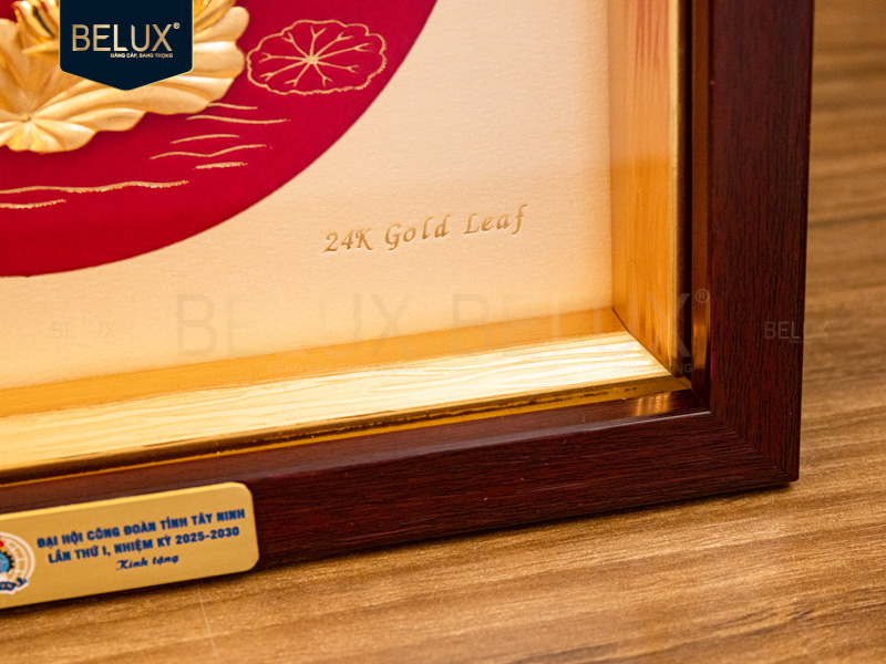 Lô 123 Tranh Cá Chép Hoa Sen Dát Vàng 24k