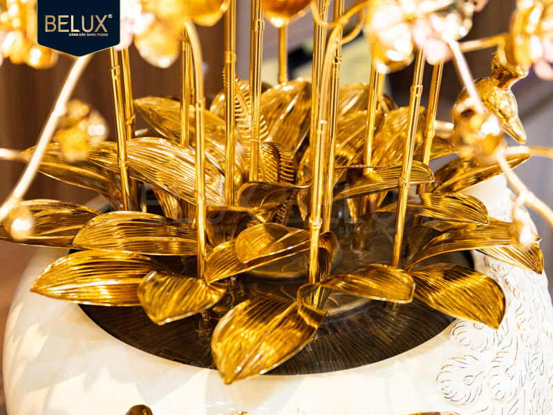 Chậu Lan Phú Quý Cát Tường Mạ Tam Khí Cao 1m64