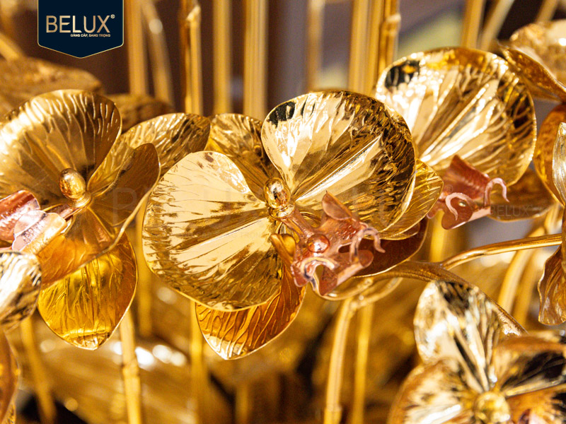 Chậu Lan Phú Quý Cát Tường Mạ Tam Khí Cao 1m64