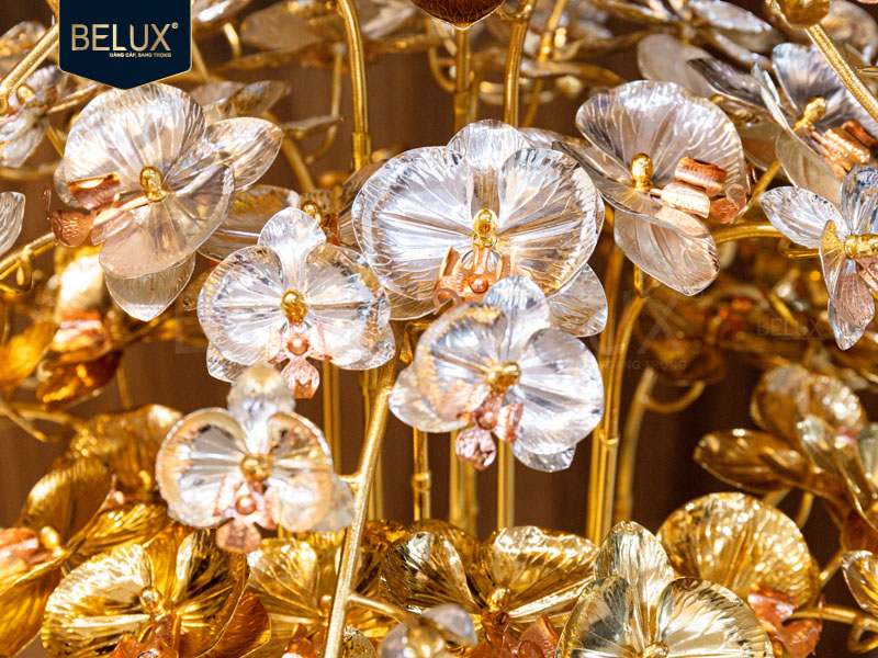 Chậu Lan Phú Quý Cát Tường Mạ Tam Khí Cao 1m64