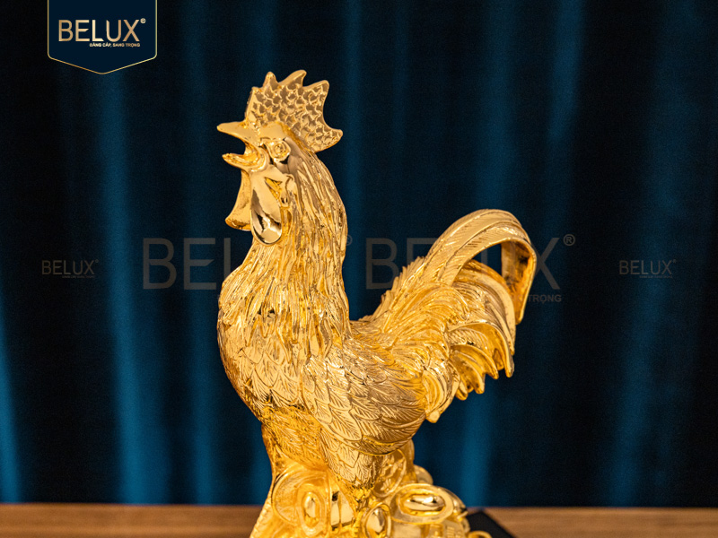 Tượng Linh Vật Gà Phong Thủy Cao 22cm