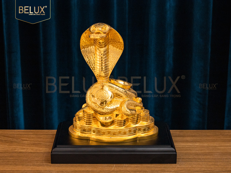 Tượng Rắn Mạ Vàng 24k Cao 20cm