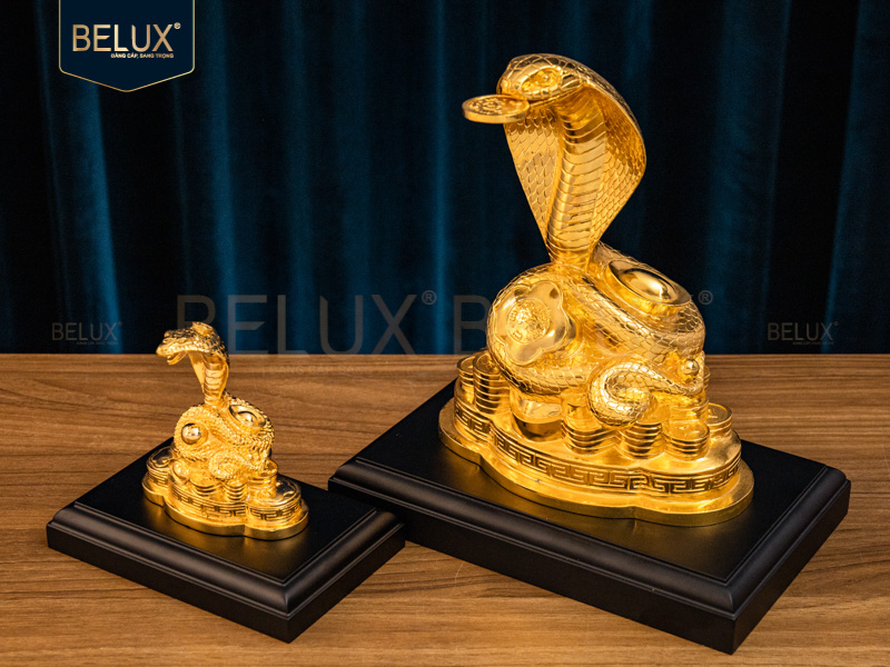 Tượng Rắn Mạ Vàng 24k Cao 20cm