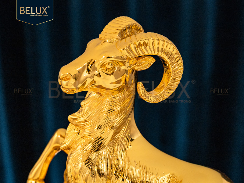 Tượng Dê Mạ Vàng 24k Cao 22cm