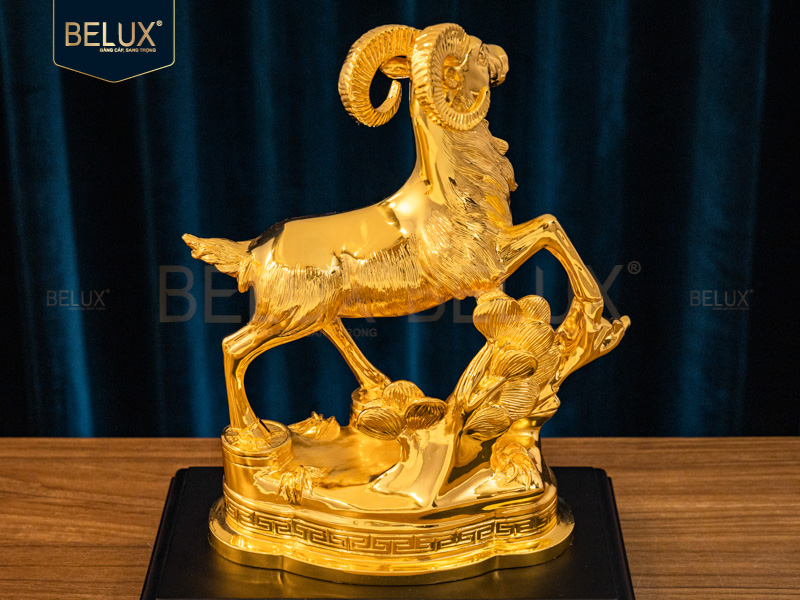 Tượng Dê Mạ Vàng 24k Cao 22cm