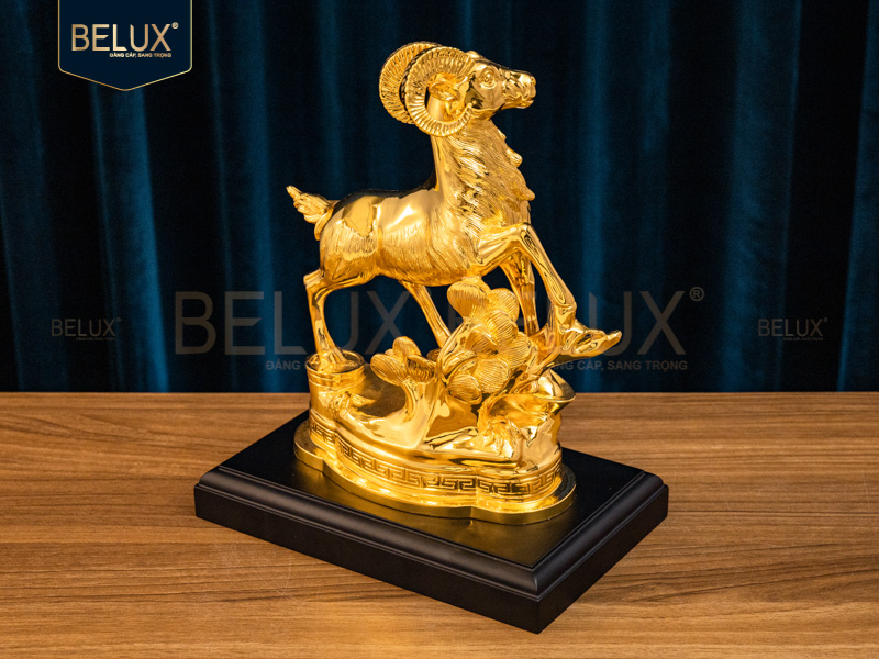 Tượng Dê Mạ Vàng 24k Cao 22cm