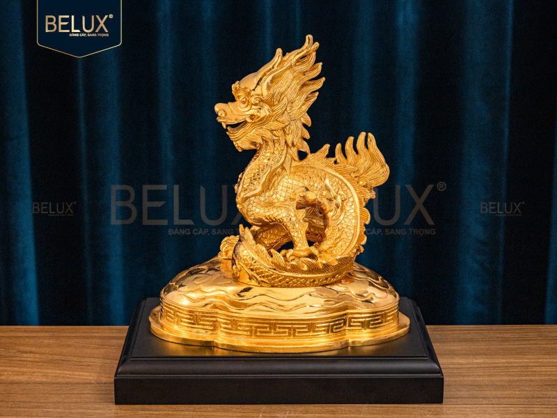 Tượng Rồng Mạ Vàng 24k Cao 21cm