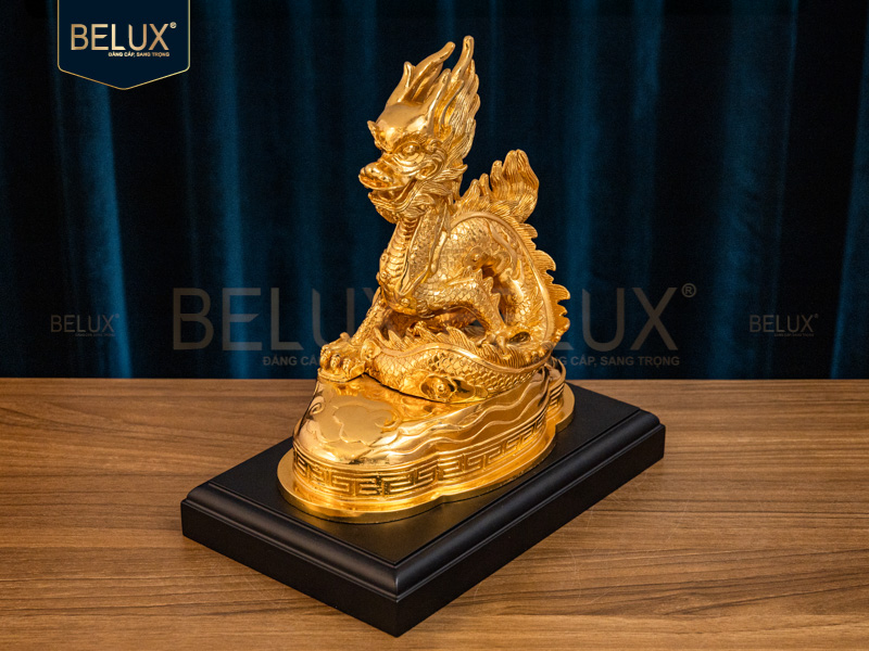 Tượng Rồng Mạ Vàng 24k Cao 21cm