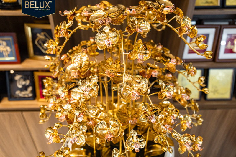 Chậu lan phú quý trường xuân dát vàng 24k&nbsp;