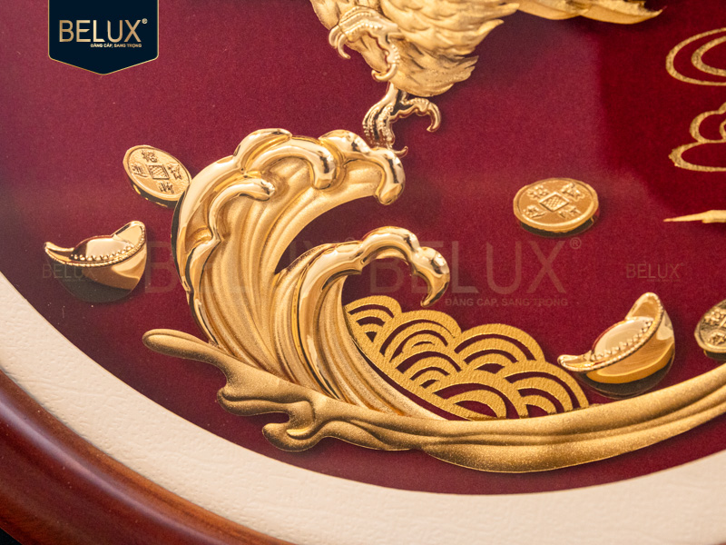 Biểu trưng tròn đại bàng dát vàng 24k&nbsp;