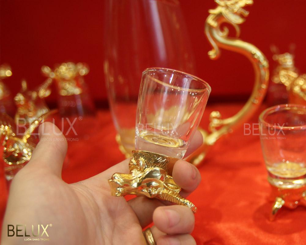 Bộ Ly Chén 12 Con Giáp Dát Vàng 24k