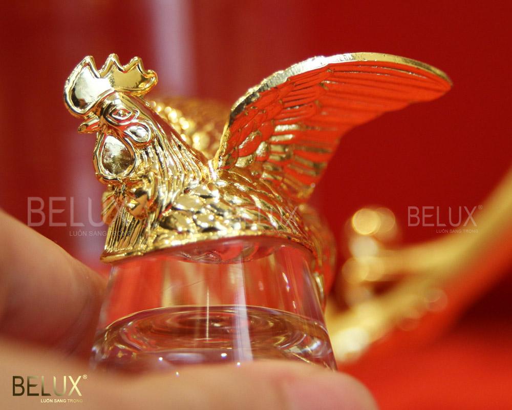 Bộ Ly Chén 12 Con Giáp Dát Vàng 24k