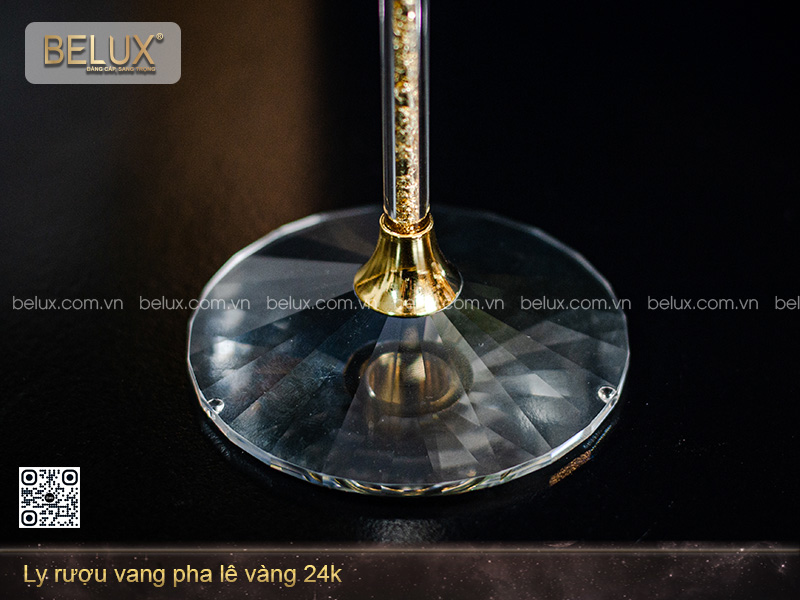 Ly Rượu Vang Pha Lê Vàng 24k