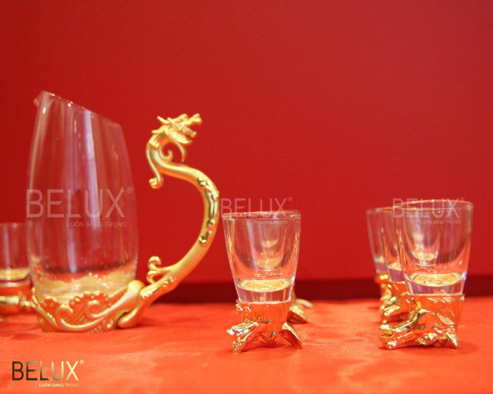 Bộ Ly Chén 12 Con Giáp Dát Vàng 24k
