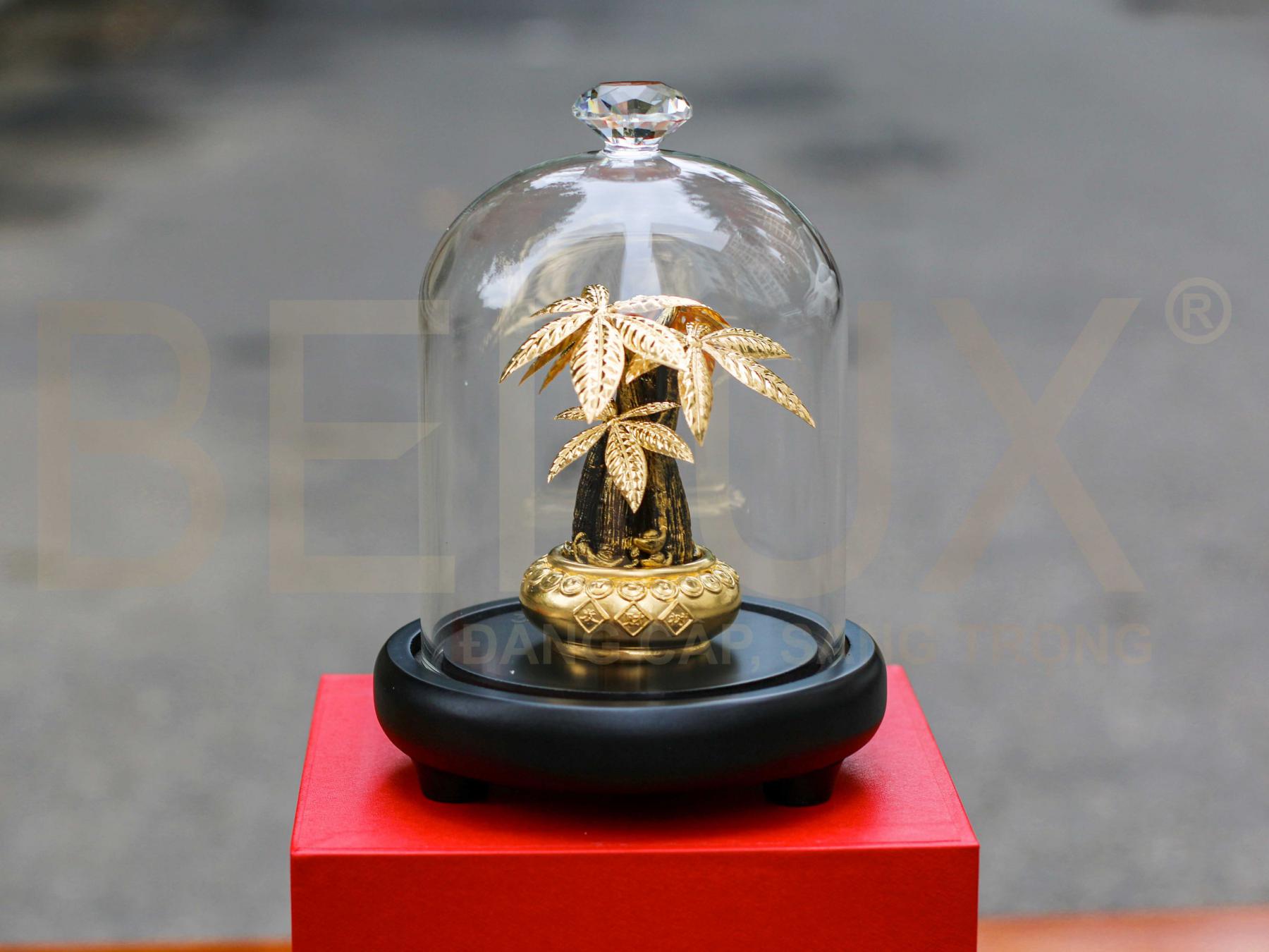 Cây Kim Ngân Mini Mạ Vàng 24k – "Bảo Vật" Thu Hút Tài Lộc Nơi Bàn Làm Việc