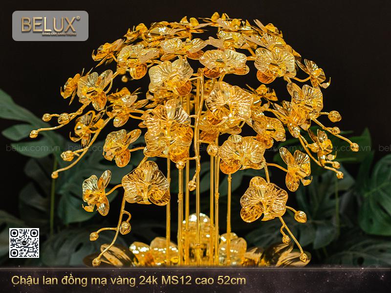 Chậu Lan Bằng Đồng Mạ Vàng 24k Mẫu 12