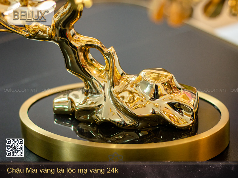 Chậu Mai Vàng Tài Lộc Mạ Vàng 24K