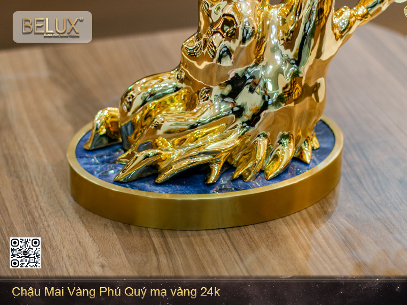 Chậu Mai Vàng Phú Quý Mạ Vàng 24K
