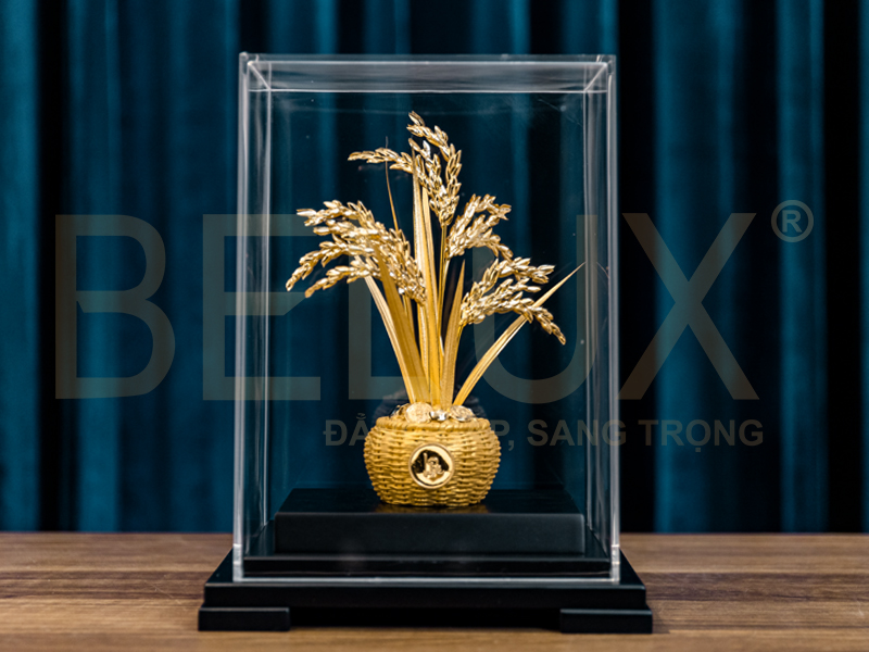 Giỏ Lúa Tài Lộc Dát Vàng 24k