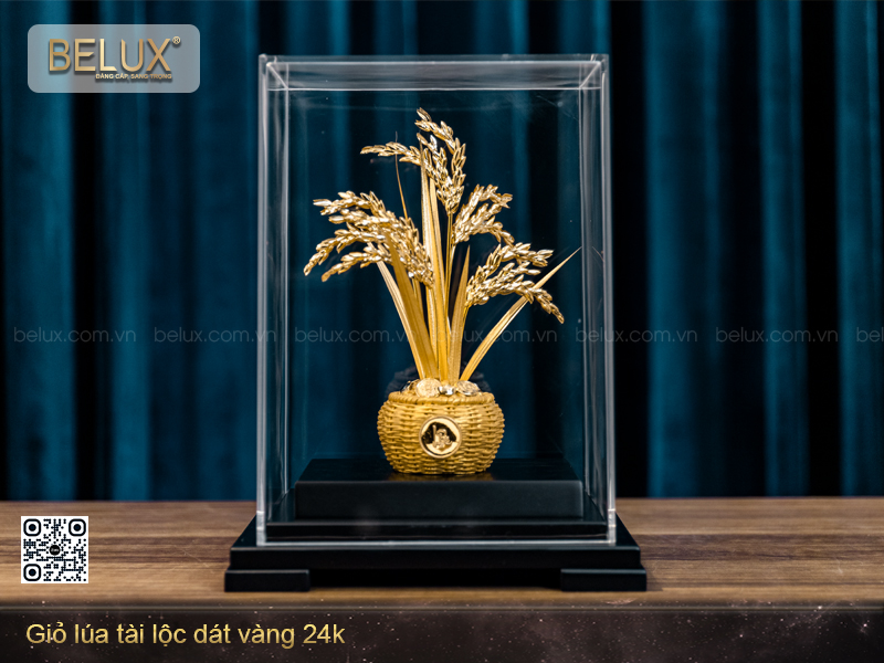 Giỏ Lúa Tài Lộc Dát Vàng 24k