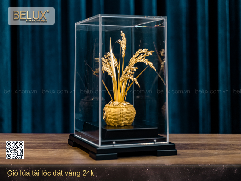 Giỏ Lúa Tài Lộc Dát Vàng 24k