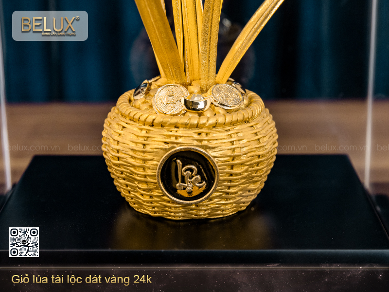 Giỏ Lúa Tài Lộc Dát Vàng 24k