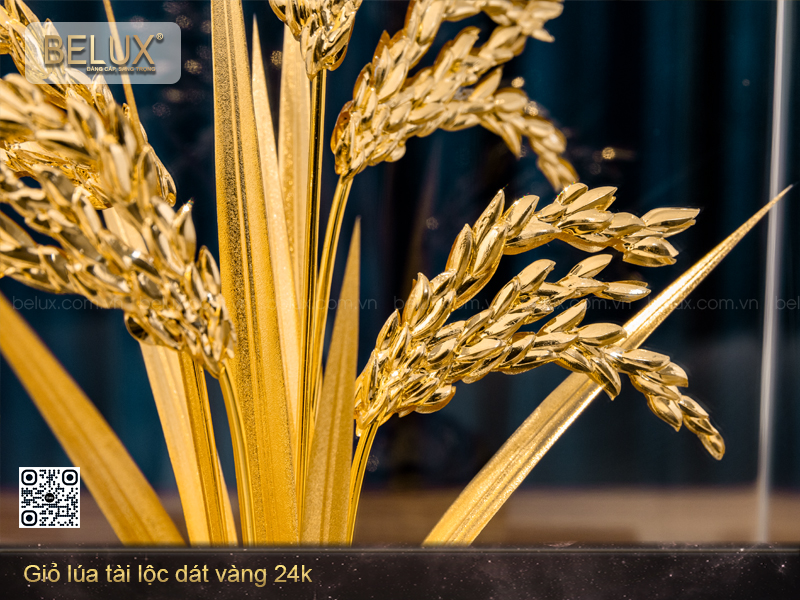 Giỏ Lúa Tài Lộc Dát Vàng 24k