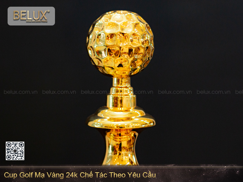 Cup Golf Bằng Đồng Mạ Vàng 24k