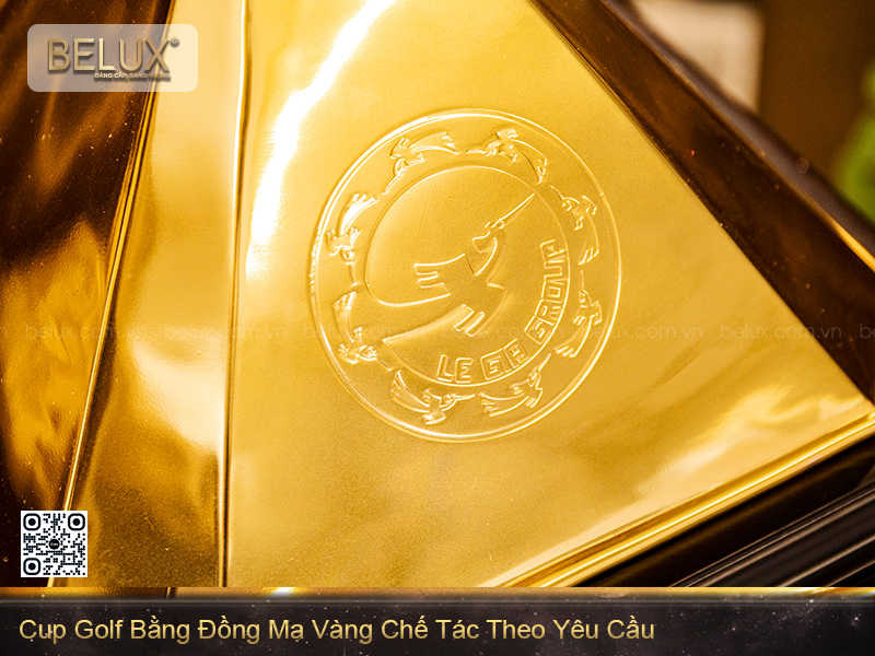 Cup Golf Bằng Đồng Mạ Vàng 24k Chế Tác Theo Yêu Cầu Cao 81cm
