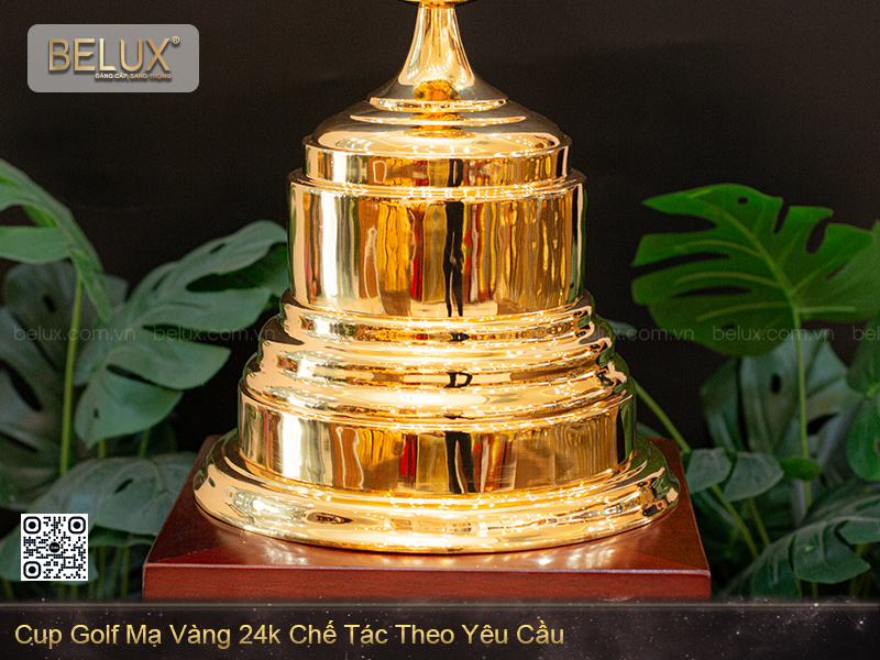 Cup Golf Bằng Đồng Mạ Vàng 24k