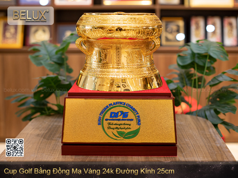 Cup Golf Bằng Đồng Mạ Vàng 24k Chế Tác Theo Yêu Cầu