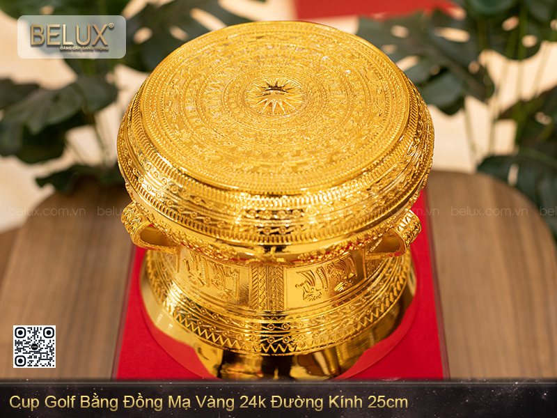 Cup Golf Bằng Đồng Mạ Vàng 24k Chế Tác Theo Yêu Cầu