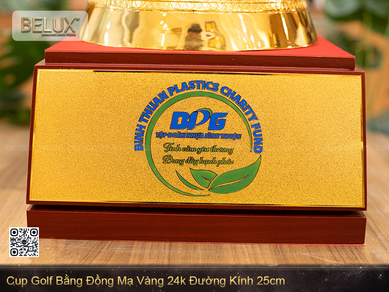 Cup Golf Bằng Đồng Mạ Vàng 24k Chế Tác Theo Yêu Cầu