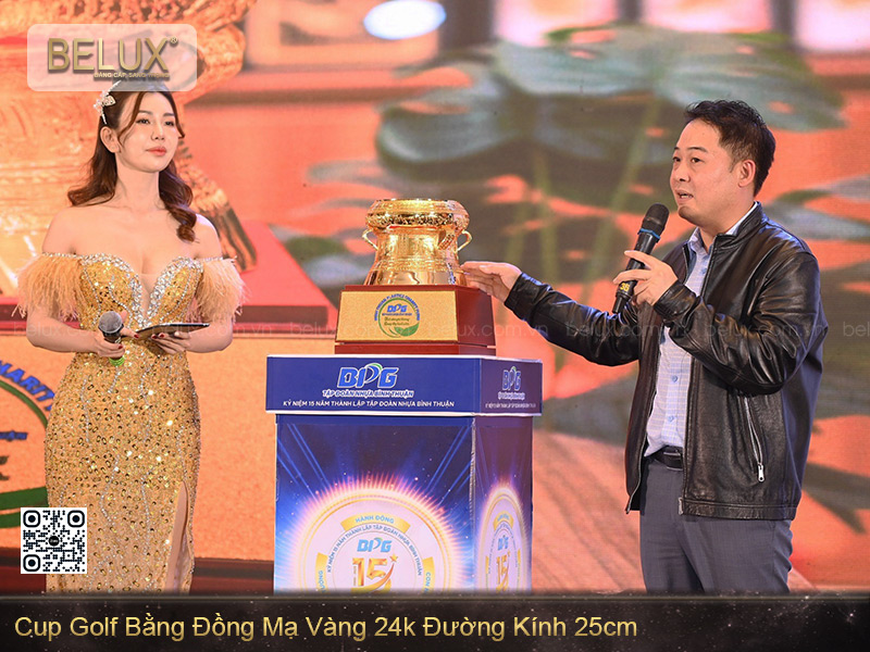 Cup Golf Bằng Đồng Mạ Vàng 24k Chế Tác Theo Yêu Cầu