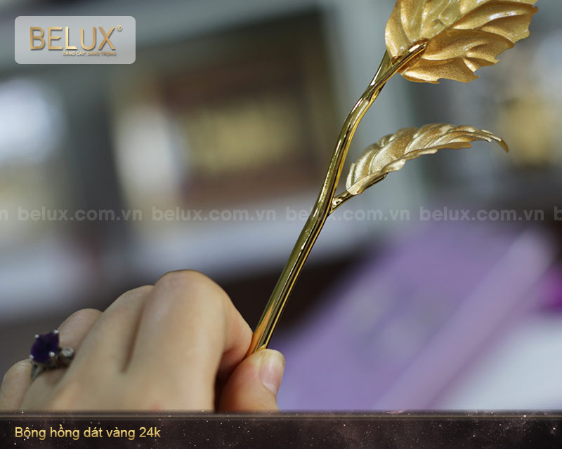 Bông Hồng Dát Vàng 24k