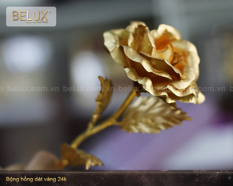 Bông Hồng Dát Vàng 24k