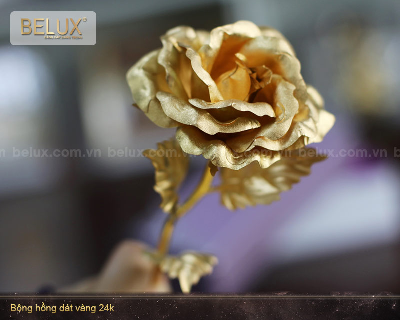Bông Hồng Dát Vàng 24k