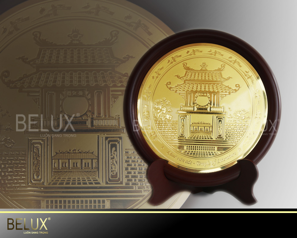 Mặt Đĩa Đồng Ăn Mòn Hình Khuê Văn Các