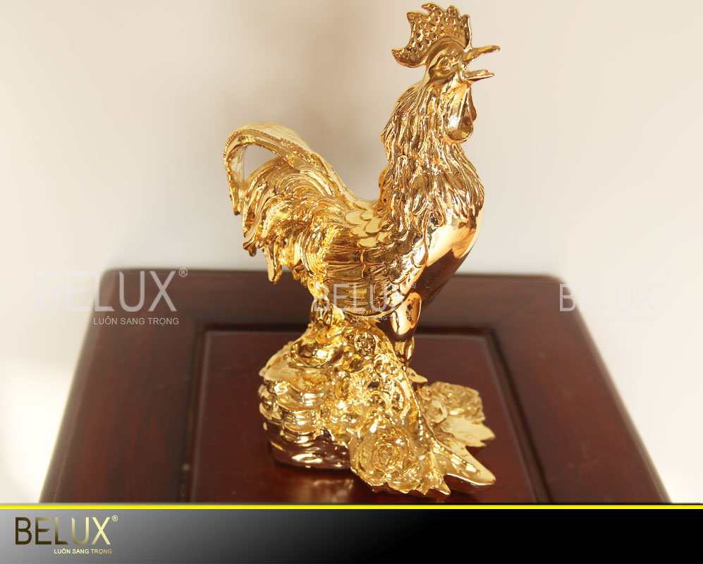 Tượng Gà Mạ Vàng Mẫu 2