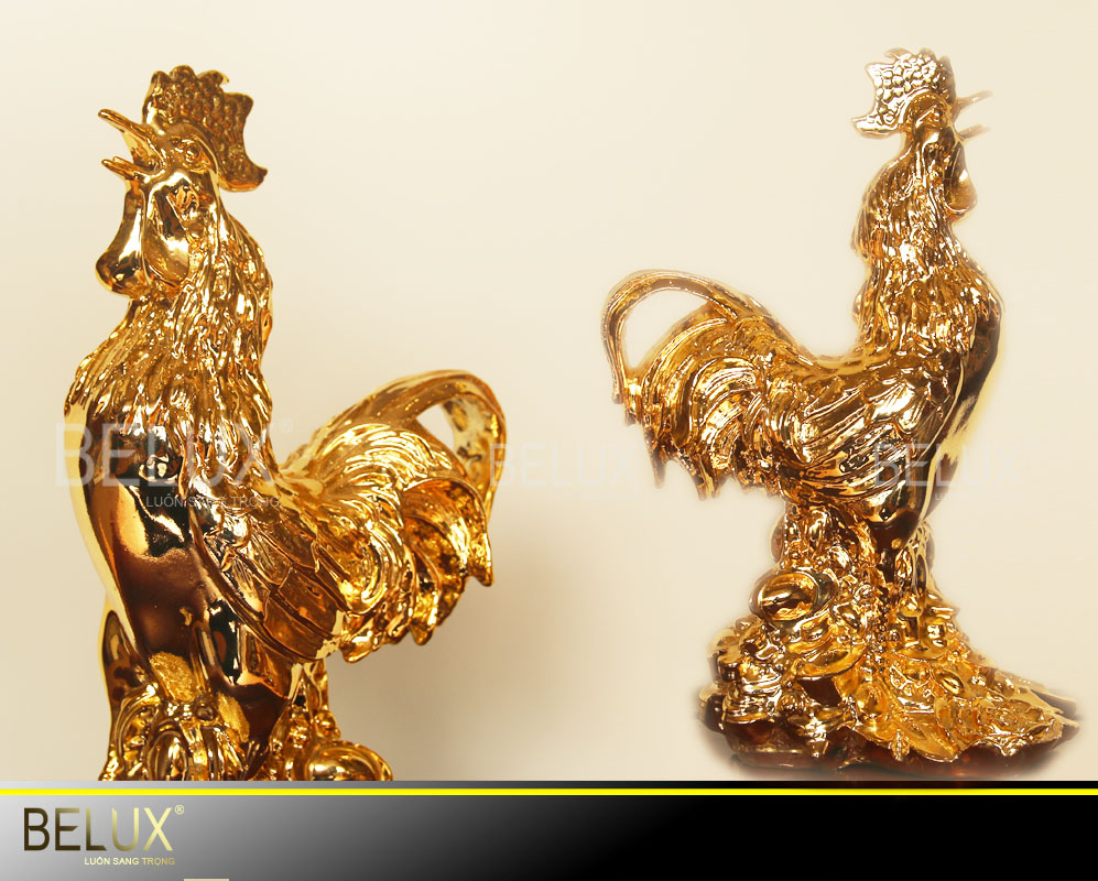 Tượng Gà Mạ Vàng Mẫu 2
