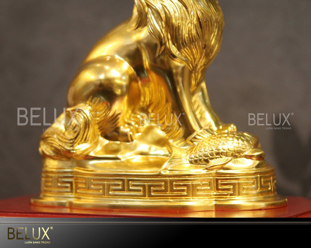 Tượng Mèo Mạ Vàng 9999