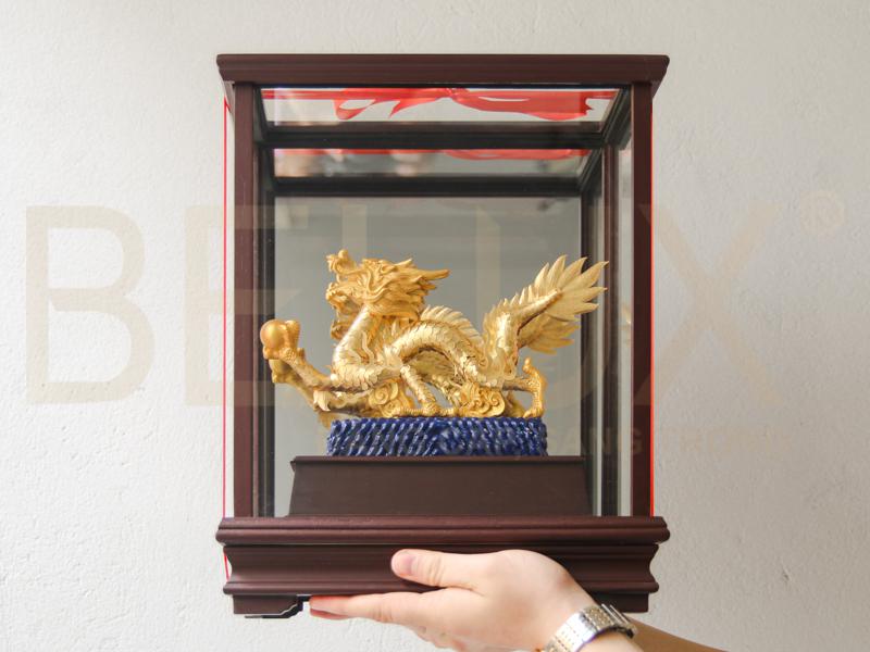 Tượng Rồng vờn ngọc dát vàng 24K