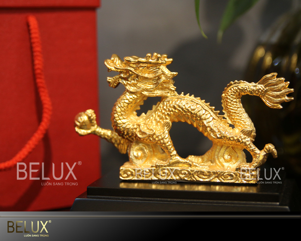 Tượng Rồng Mạ Vàng 24k Phong Thủy