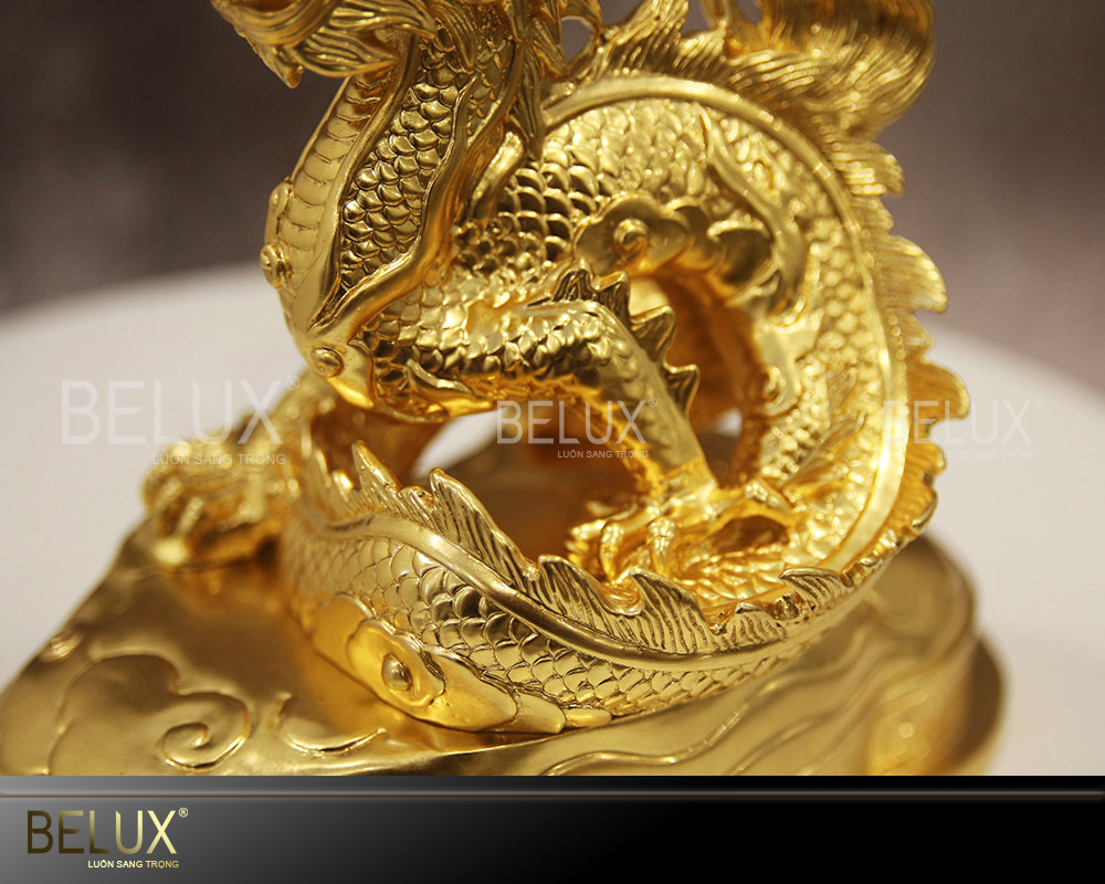 Tượng rồng phong thủy dát vàng 9999