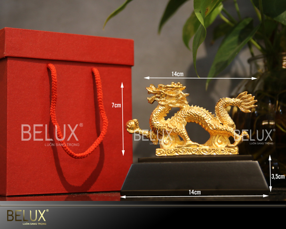 Tượng Rồng Mạ Vàng 24k Phong Thủy